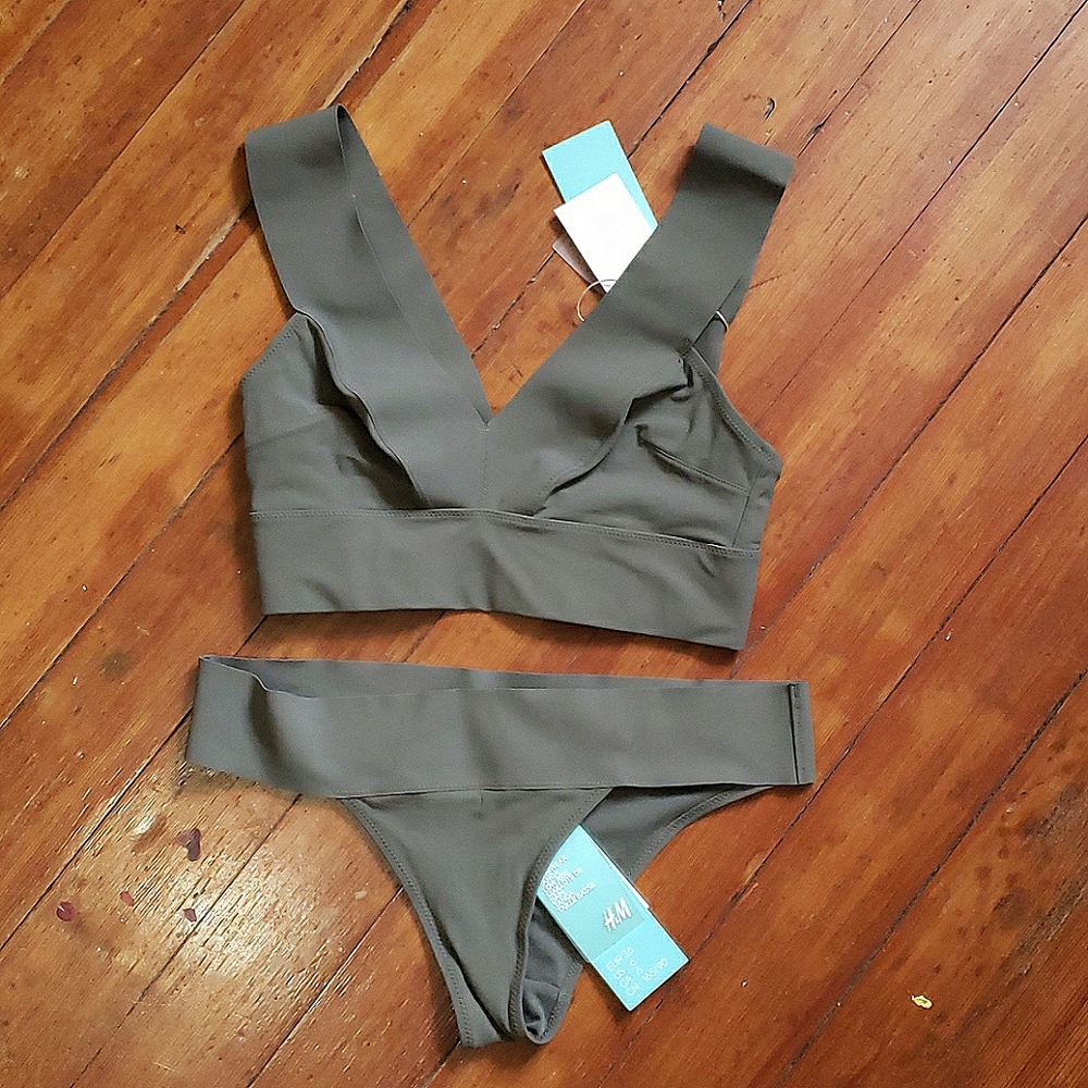 NWT H&M green bikini set